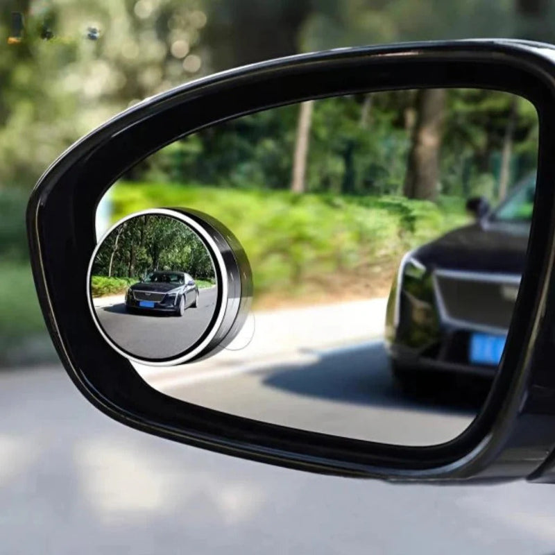 Car Blind-Spot Side Mirror Silver Frame - (2 Pc / Set)