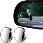 Car Blind-Spot Side Mirror Silver Frame - (2 Pc / Set)