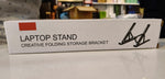 Folding Adjustable Aluminum Laptop Stand - Portable Ergonomic Multi Angle Desk Riser Lightweight Heat Dissipation Notebook Holder Mount